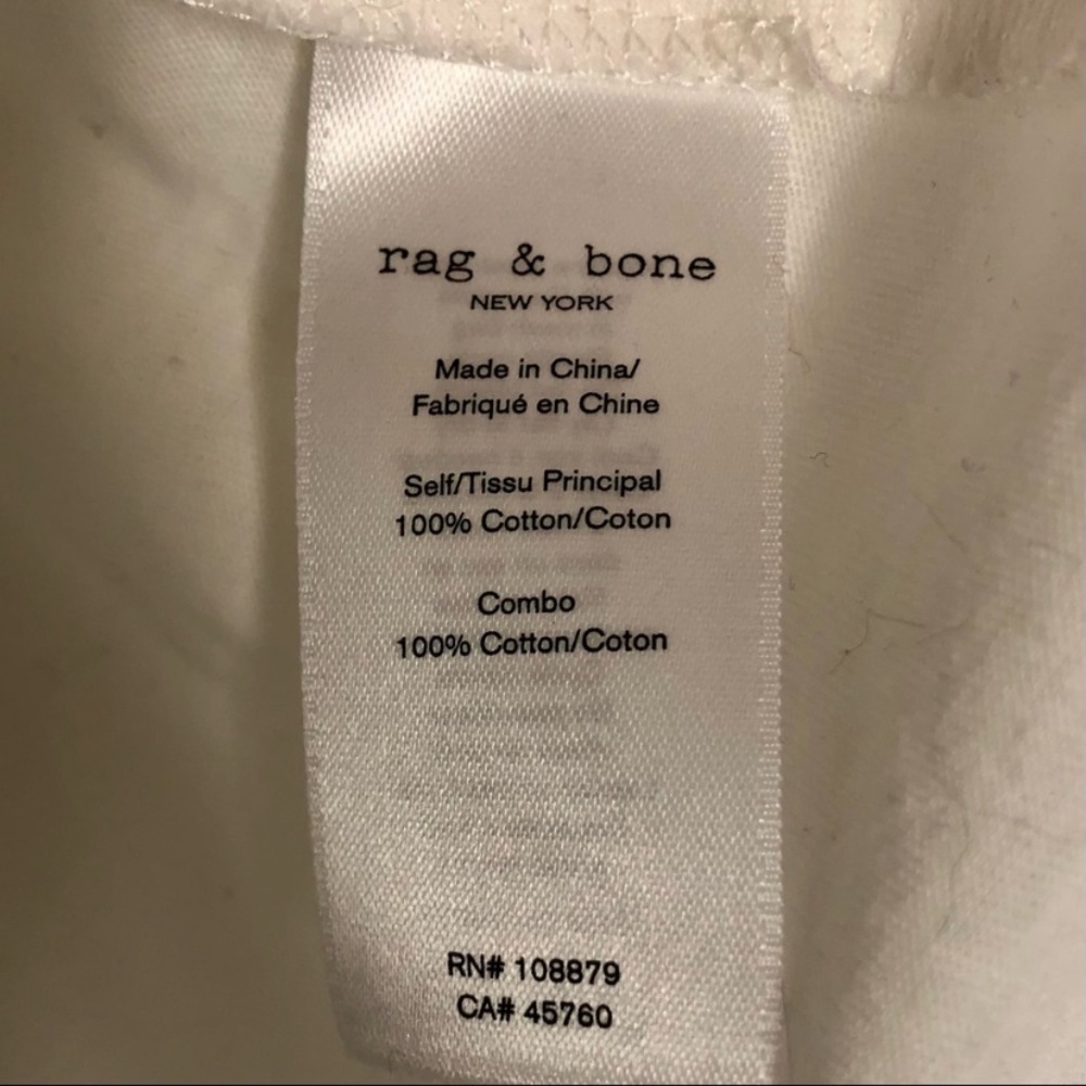 rag & bone double layer mesh tee white size large - Picture 5 of 6